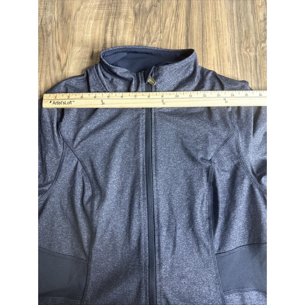 Oldnavy Active Women's Large Fitted Full zip Sweater Gray Turtle Neck - Picture 5 of 11